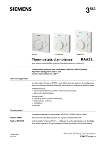 3563 Thermostats d`ambiance RAA31…