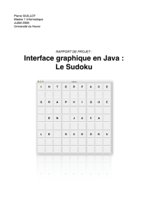 Interface graphique en Java : Le Sudoku