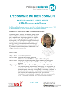 l`économie du bien commun - Business School Lausanne