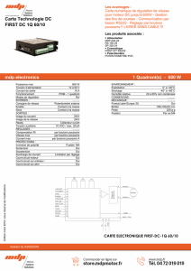 Carte Technologie DC FIRST DC 1Q 60/10 mdp electronics 1