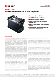 DLRO200 Micro-Ohmmètre 200 Ampères