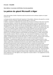 Le patron du géant Microsoft à Alger: Toute l`actualité sur