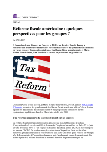 Réforme fiscale américaine : quelques perspectives pour les