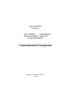 Communication Européenne - Universitatea"Petru Maior"