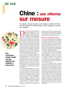 Chine : une réforme sur mesure