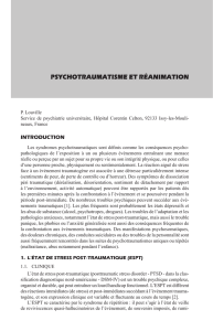 Psychotraumatisme et réanimation