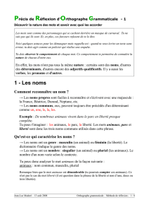 Orthographe grammaticale 1 - Familles Madoré et Le Fol
