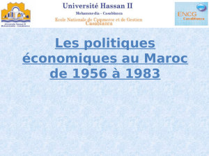 Les politiques économiques au Maroc de 1956 à 1983