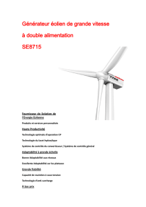 Générateur éolien de grande vitesse à double alimentation SE8715