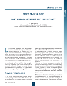 pr et immunologie rheumatoid arthritis and immunology