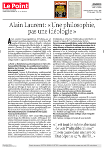Alain Laurent : « Une philosophie, pas une idéologie
