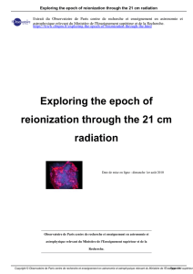 Exploring the epoch of reionization through the 21 cm radiation