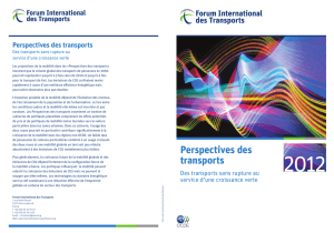 Perspectives des transports - International Transport Forum