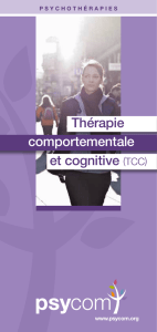Thérapie comportementale et cognitive (TCC)
