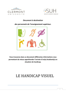 le handicap visuel - Service Université Handicap