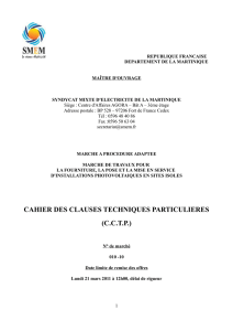 cahier des clauses techniques particulieres (cctp)