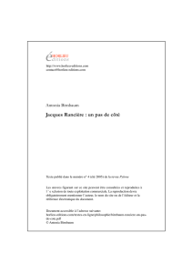 Jacques Rancière : un pas de côté - horlieu
