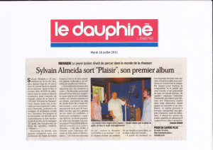 SylvainAlmeida sort "Plaisir", son premier album