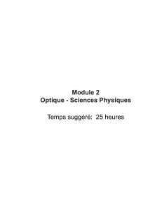 Sciences 8 Module 2 Optique – Science physique
