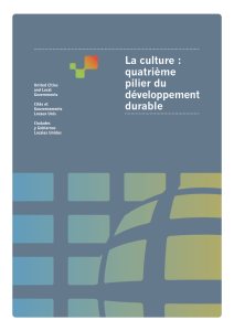 La culture : quatrième pilier du développement durable