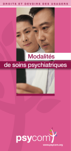 Modalités de soins psychiatriques - Centre Hospitalier Saint Jean de