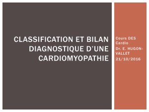 classification des cardiopathies