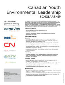 Canadian Youth Environmental Leadership