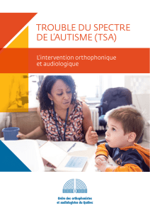 Trouble du spectre de l`autisme (TSA) – L`intervention
