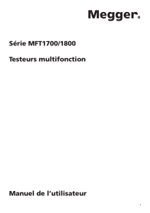 Série MFT1700/1800 Testeurs multifonction Manuel