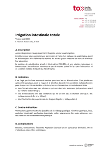 Irrigation intestinale totale