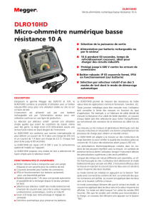 DLRO10HD Micro-ohmmètre numérique basse résistance 10 A
