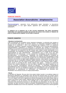 Association doxorubicine - streptozocine
