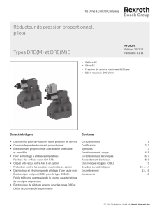Réducteur de pression proportionnel, piloté Types DRE(M) et DRE