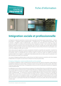 Intégration sociale et professionnelle