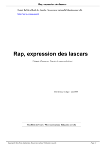 Rap, expression des lascars