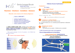 Voix - Musique - Centre langage écoute Montpellier Tomatis