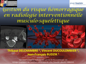 Risque hémorragique modéré - Société Française de radiologie