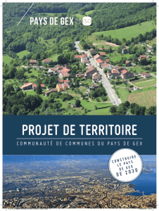 PROJET DE TERRITOIRE - Communauté de Communes du Pays