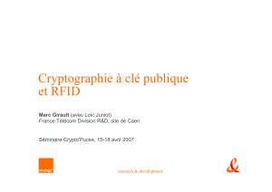 Cryptographie à clé publique et RFID