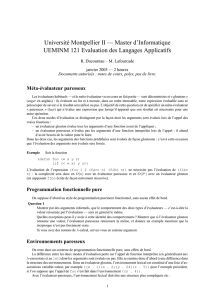 Université Montpellier II — Master d`Informatique UEMINM