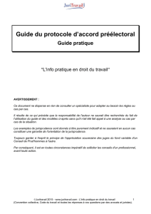 Guide du protocole d`accord préélectoral