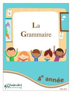 Enseigner la grammaire - Commission scolaire de Portneuf