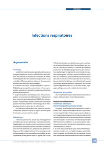Infections respiratoires - Qualité et sécurité des soins