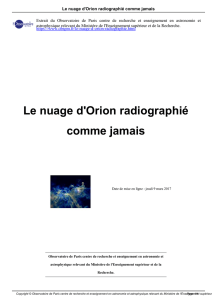 Le nuage d`Orion radiographié comme jamais