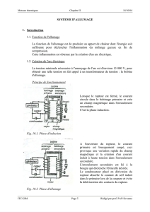 SYSTEME D`ALLUMAGE 1. Introduction 1.1. Fonction de l`allumage