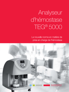 Analyseur d`hémostase TEG® 5000