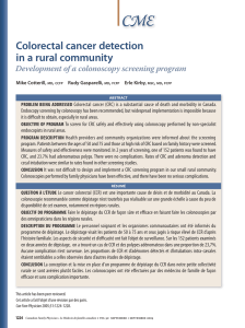 CME Colorectal cancer detection in a rural community