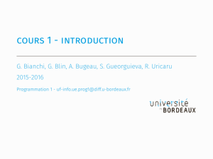 Cours 1 - Introduction