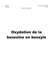 Oxydation de la benzoïne en benzyle