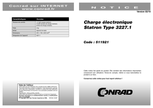 Charge électronique Statron Type 3227.1 Code